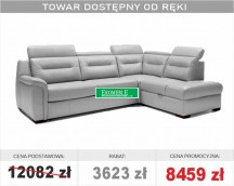 Bydgoskie Meble  - Salmo narożnik z funkcją spania i pojemnikiem , tk.Persempra 10579